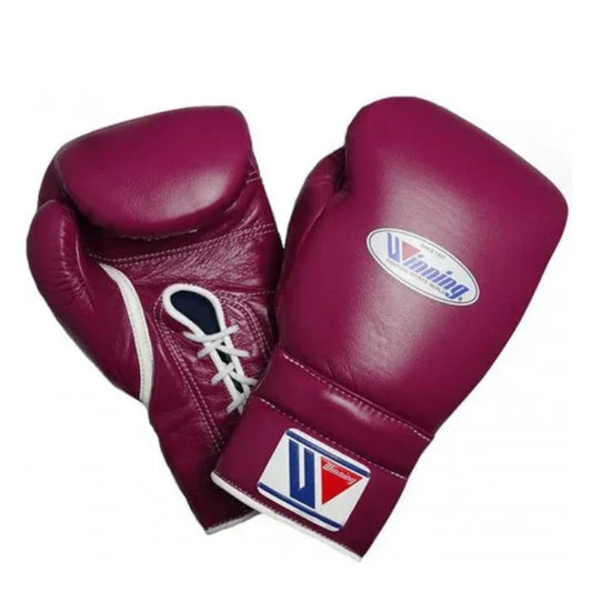 Winning Boxing Gloves | Lace-Up | Dark-Pink
