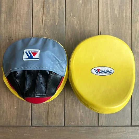 Image of Winning Yellow, Grey, Black & Red Punching Mitts