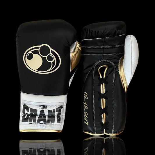 Grant Black/Gold/White Boxing Gloves Custom Fit Gym Training