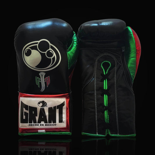 Grant Black/Green/Red Boxing Gloves Premium Gym Training Pair