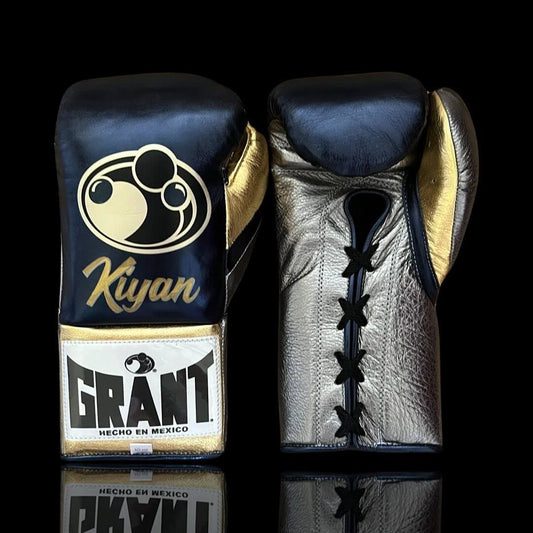 Grant Black/Grey/Gold Boxing Gloves Premium Quality Training