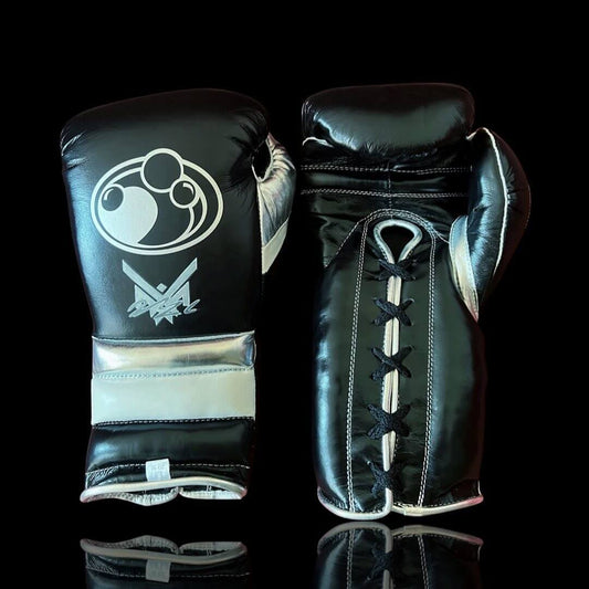Grant Black/Silver/White Boxing Gloves 14oz Premium Training Gloves