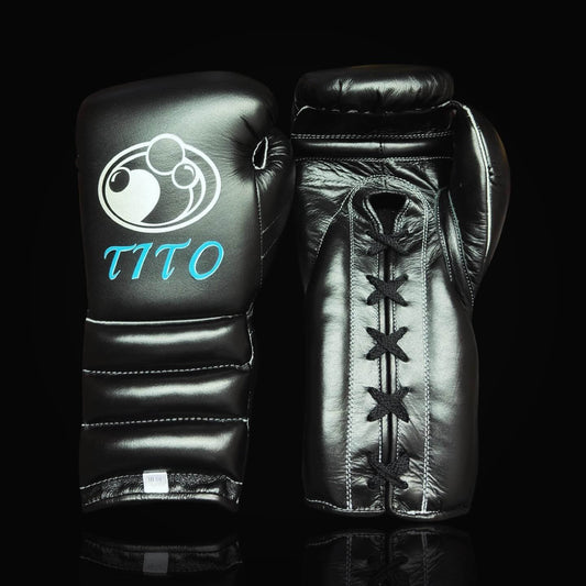 Grant Boxing Gloves Black/Blue 14oz Leather Training Gloves