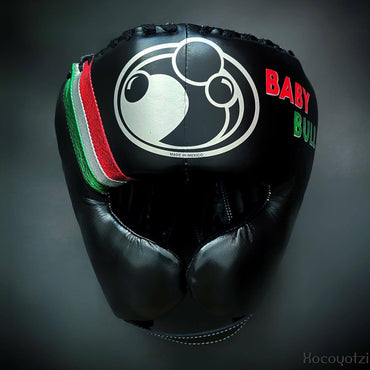 Grant Boxing Set Black/Pink/White/Green Lace-Up Headguard