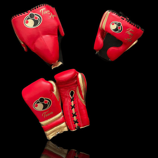 Grant Full Gear Boxing Set Red/Gold 14oz Gloves Training Pack