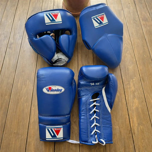 Winning Navy Blue Boxing Gloves Set Image