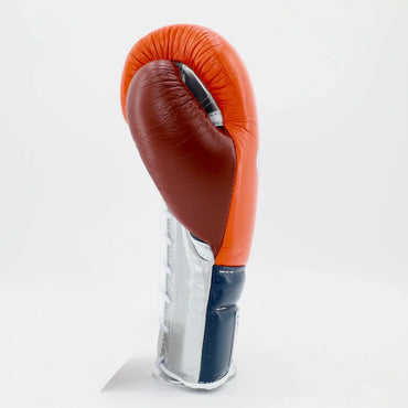 Side of Winning Orange/Blue/Silver Boxing Gloves - Lace-Up