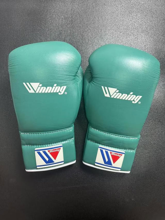 Image of Winning Teal Boxing Gloves - Lace-up