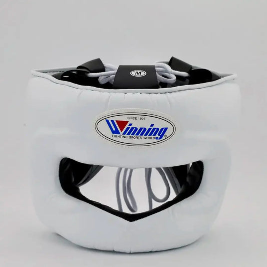 Winning White Full Face Headgear Front View