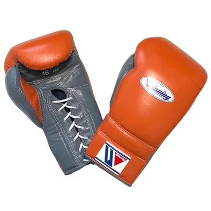 Winning Boxing Gloves  | Lace-Up | Orange/Grey