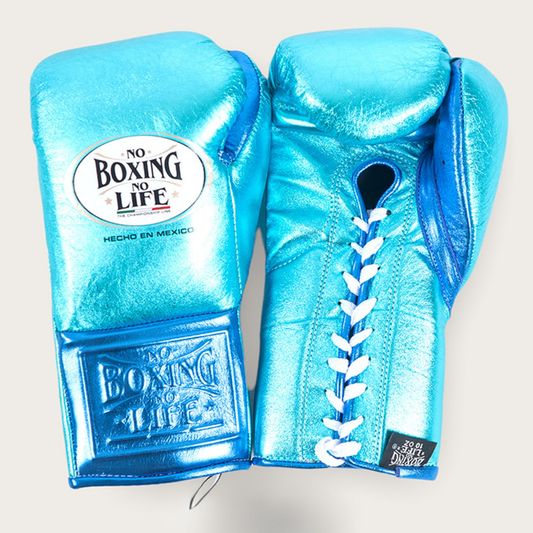 No Boxing No Life Boxing Gloves Blue And Silver gymstero
