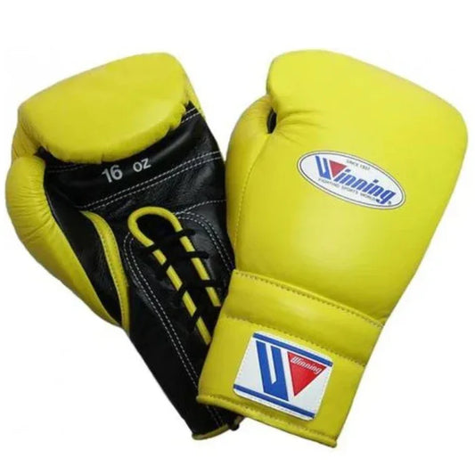 Winning Boxing Gloves  | Lace-Up | Yellow/Black