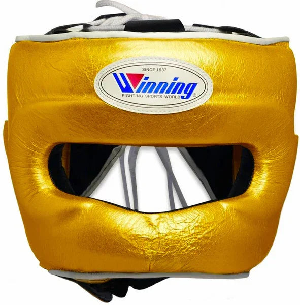 Image for Winning Gold Full Face (Nose Bar) Boxing Headgear