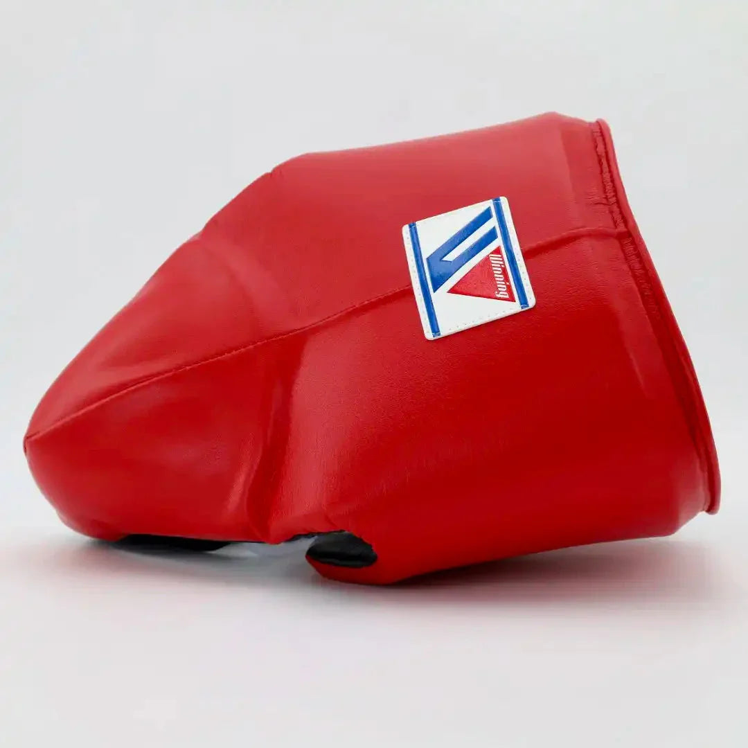 Custom Red Professional Boxing Groin Guard front view