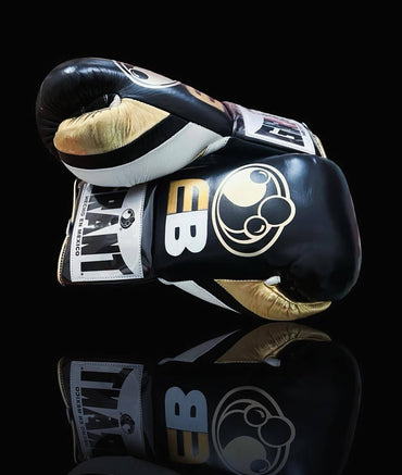 Grant Black/Gold/White Boxing Gloves Premium Quality Training Thumb View