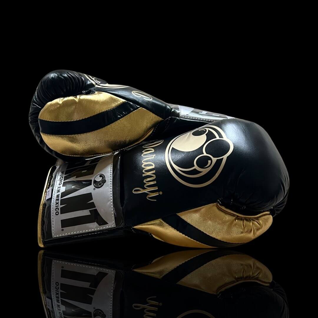 Grant Black/Gold Boxing Gloves 14oz Premium Training Gloves Thumb View