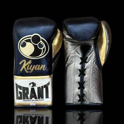 Grant Black/Grey/Gold Boxing Gloves Premium Quality Training