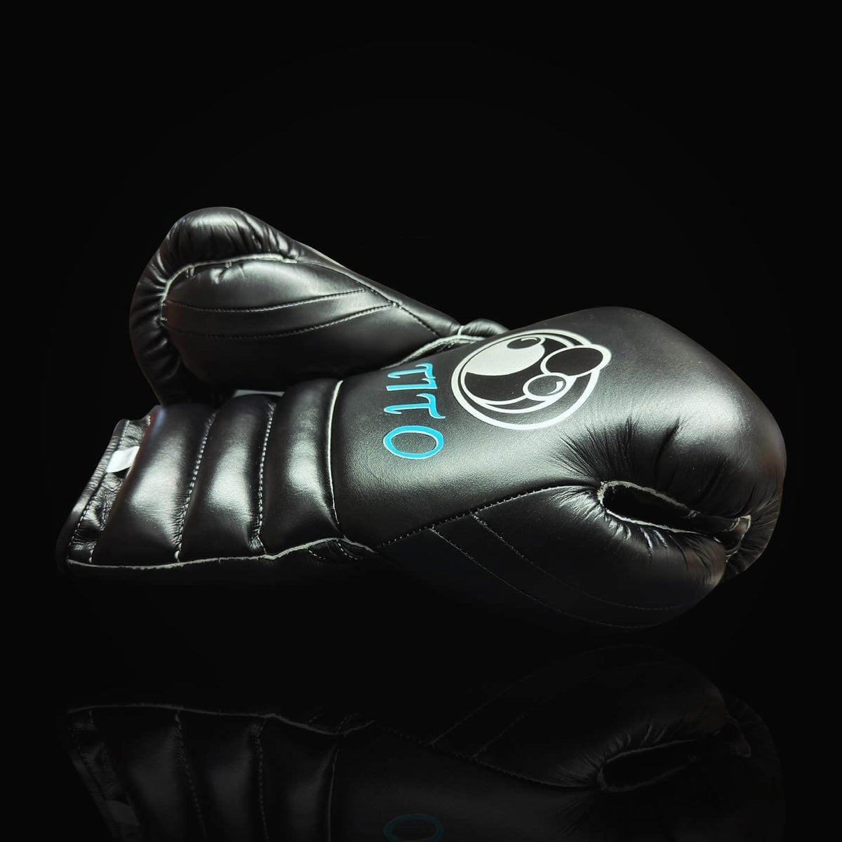 Grant Boxing Gloves Black/Blue 14oz Leather Training Gloves Thumb View