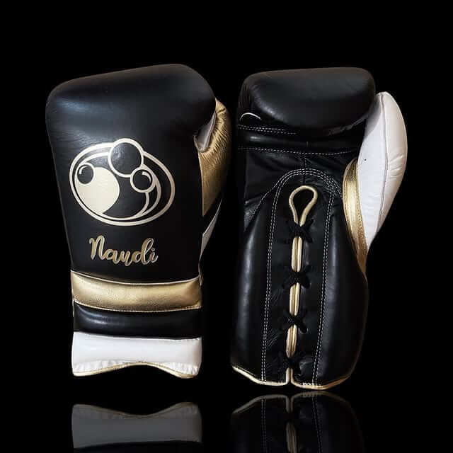 Grant Black/White/Gold Boxing Gloves 14oz Premium Training Gloves