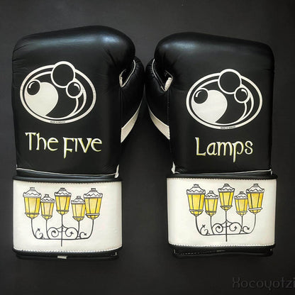 Grant Black/White  Boxing Gloves Durable Sparring Gloves Back View