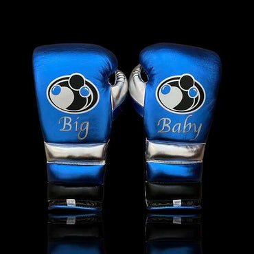 Grant Blue/Black/Silver Boxing Gloves Durable Sparring Gloves Back View
