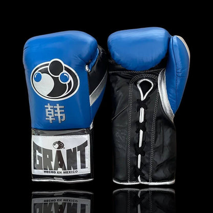 Grant Blue/Black/Silver Boxing Gloves Premium Gym Training Pair