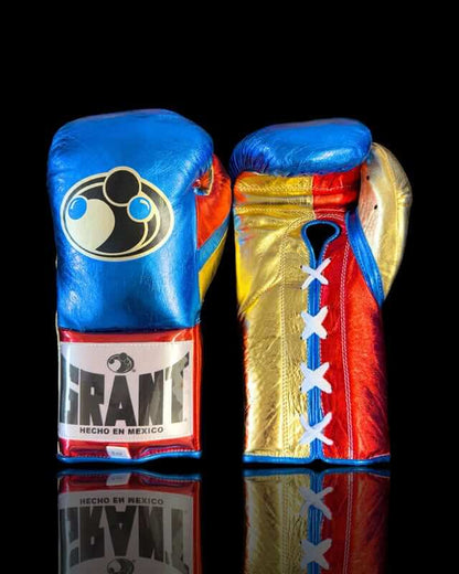 Grant Blue/Gold/Red 14oz Boxing Gloves High Quality Gym Gloves