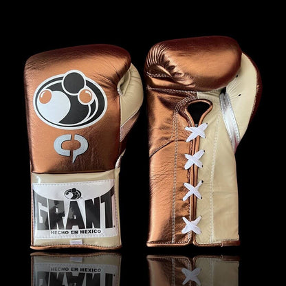 Grant Brown/Beige/SilverLeather Boxing Gloves Heavy Duty Training Pair