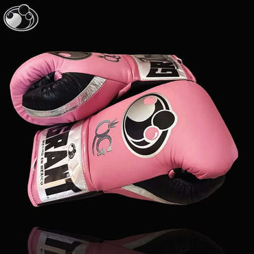 Grant Pink/Black Boxing Gloves Premium Gym Training Pair Thumb View
