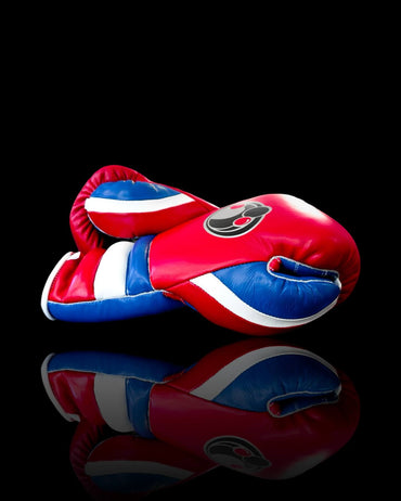 Grant Pink/Blue/White 14oz Boxing Gloves High Quality Gym Gloves Thumb View