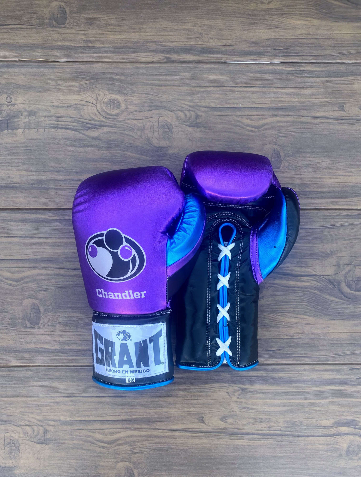Grant Boxing Gloves Purple/Black/Blue Leather Gloves for Daily Workouts