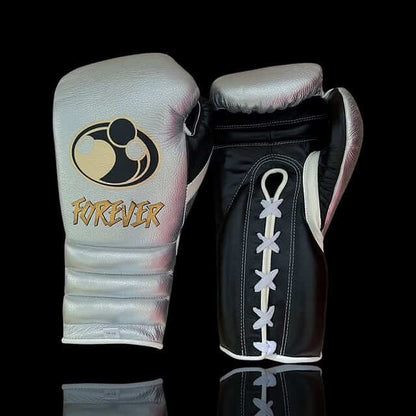 Grant Silver/Black Boxing Gloves Custom Fit Gym Training