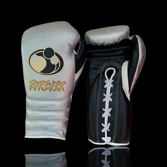 Grant Silver/Black Boxing Gloves Custom Fit Gym Training