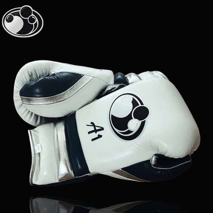 Grant Boxing Gloves Set White/Dark-Blue/Silver Heavy Duty Training Thumb View