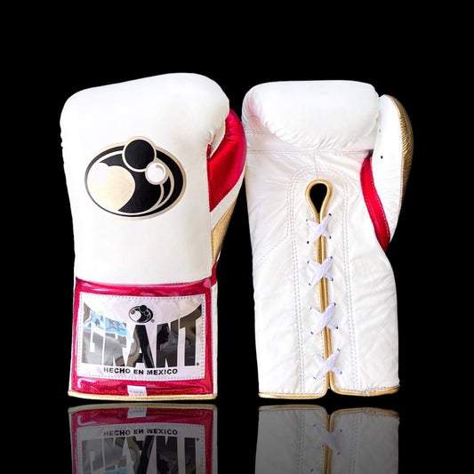 Grant White/Gold/Red Boxing Gloves Women Fitness Training Gloves