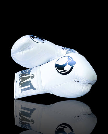 Grant White Leather Boxing Gloves Classic Design Pair Thumb View