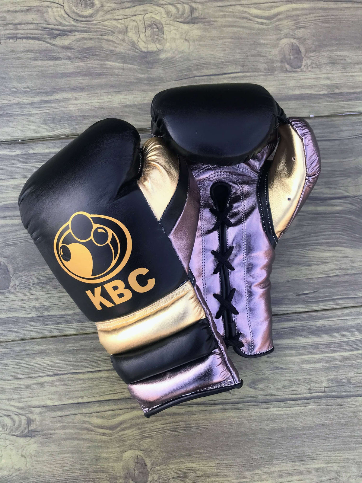 Grant Boxing Sets Black/Grey/Gold Leather Training Gloves