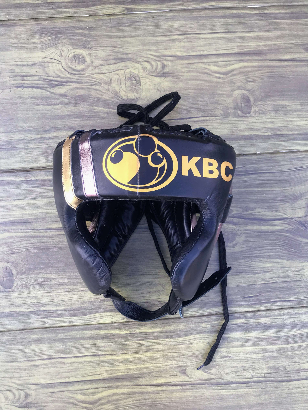 Grant Boxing Sets Black/Grey/Gold Leather Training Headguard