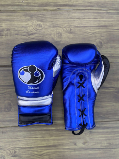 Grant Boxing Sets Blue/Silver/Black Gloves Front View