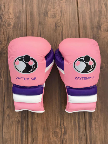 Grant Boxing Sets Pink/P[urple/White Training Set Gloves Back View