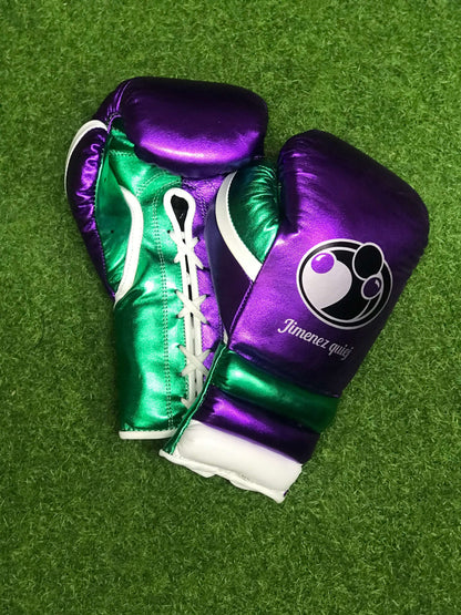 Grant Boxing Sets Purple/Green/White Padded Gloves