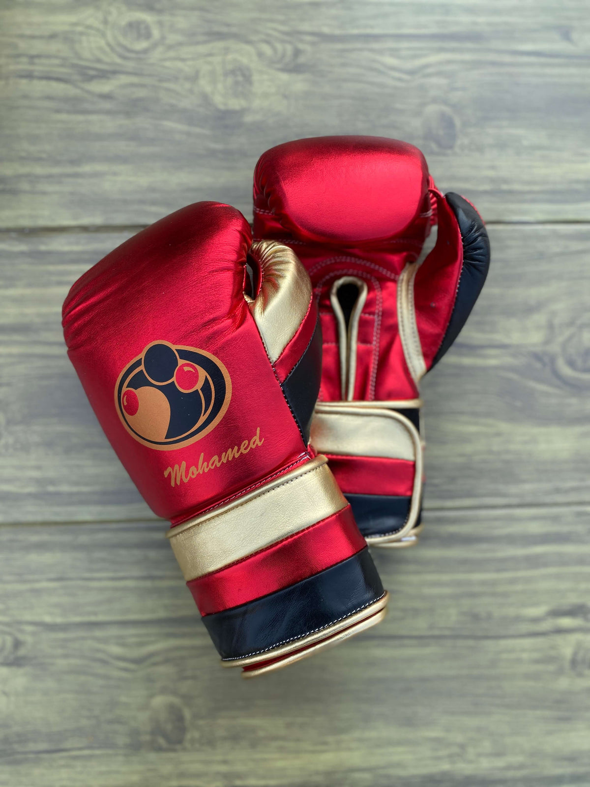 Grant Boxing Sets Red/Gold/Black Curved Gloves