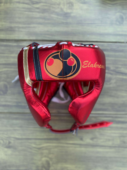 Grant Boxing Sets Red/Gold/Black Curved Headguard