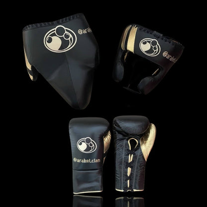 Grant Leather Boxing Set Black/Gold Custom Training Collection
