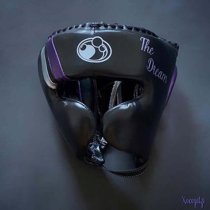 Grant Complete Boxing Set Black/Purple/Silver Headguard