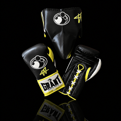 Grant Sparring Boxing Set Black/Yellow/White Complete Gear Bundle