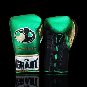 Grant Boxing Set Green/Black/Gold 14oz Gloves