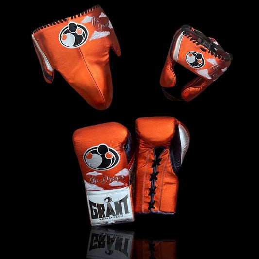 Grant Boxing Gloves Set Orange/Grey/Silver Heavy Duty Training Collection