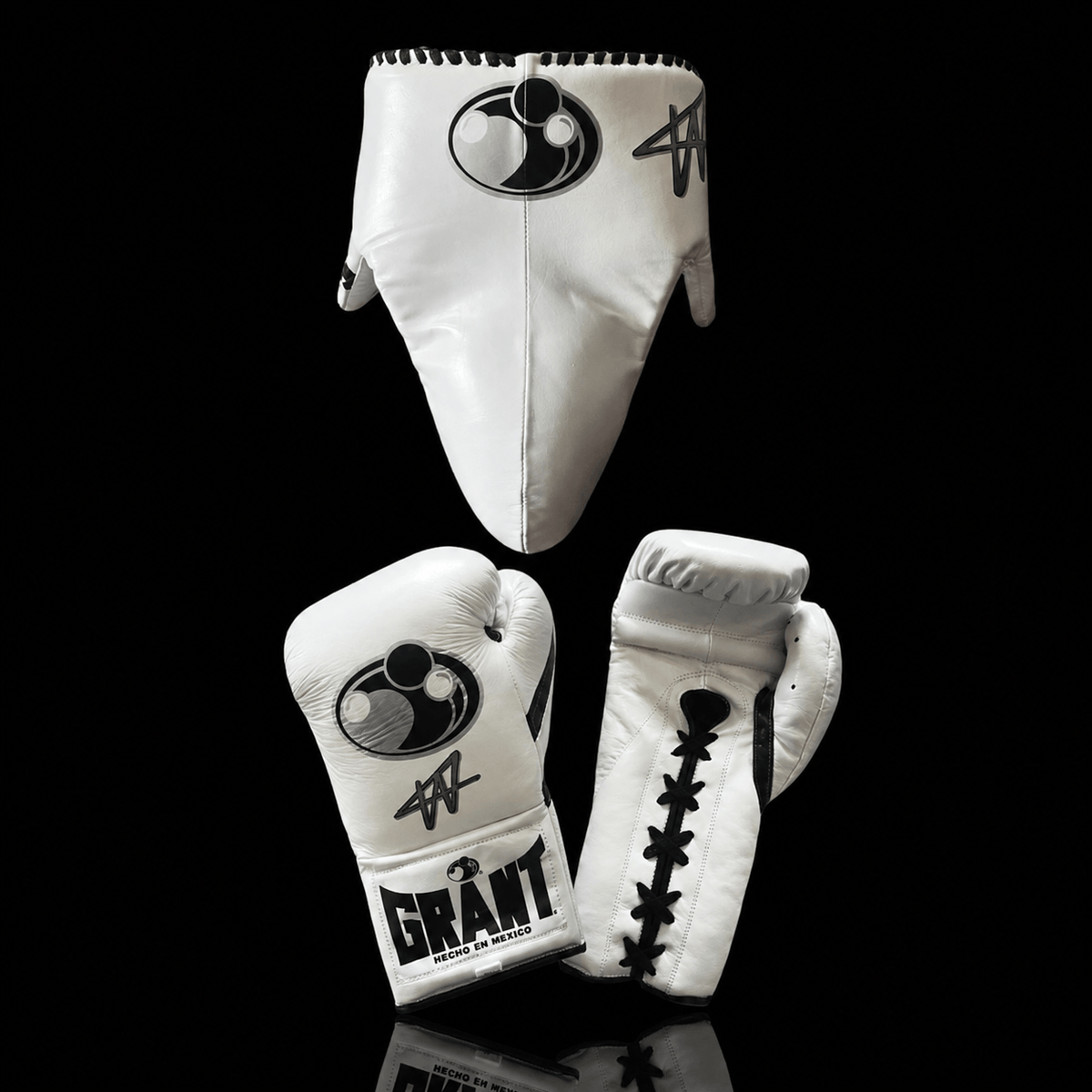 Grant Boxing Gloves Set White/Black Great Value Training Pack