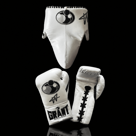 Grant Boxing Gloves Set White/Black Great Value Training Pack